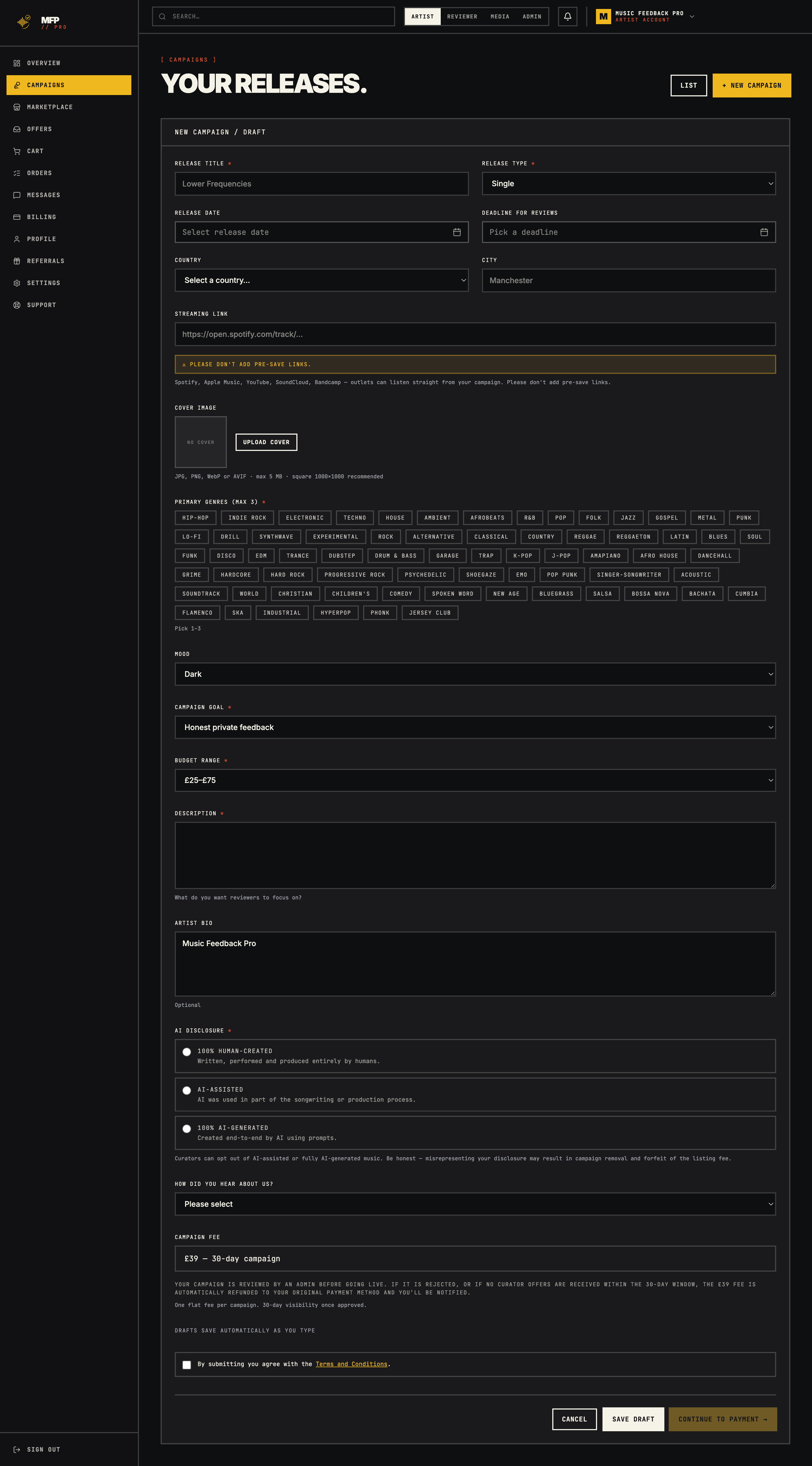 Artist On Campaigns Music Feedback Pro.png